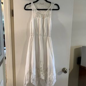 Sun and Shadow White Dress